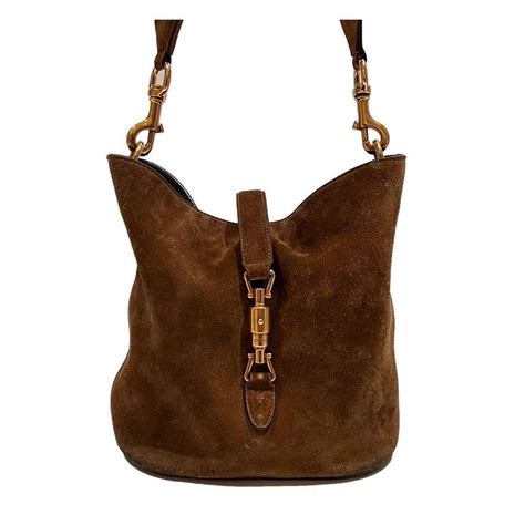 gucci brown suede purse